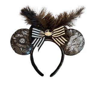 Disney Parks Black Jack Skeleton Ears Headband